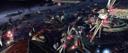 Space battle.